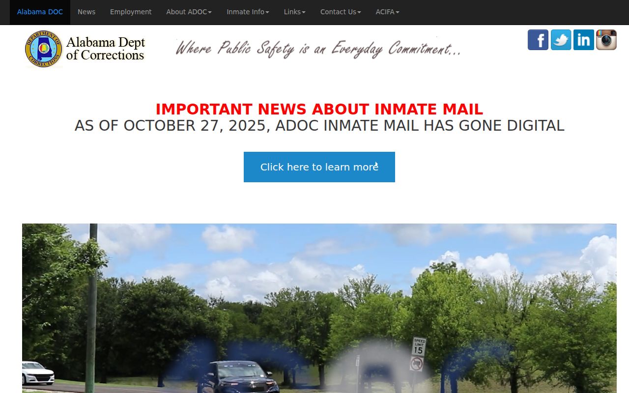 Alabama corrections source for Sumter County criminal custody records